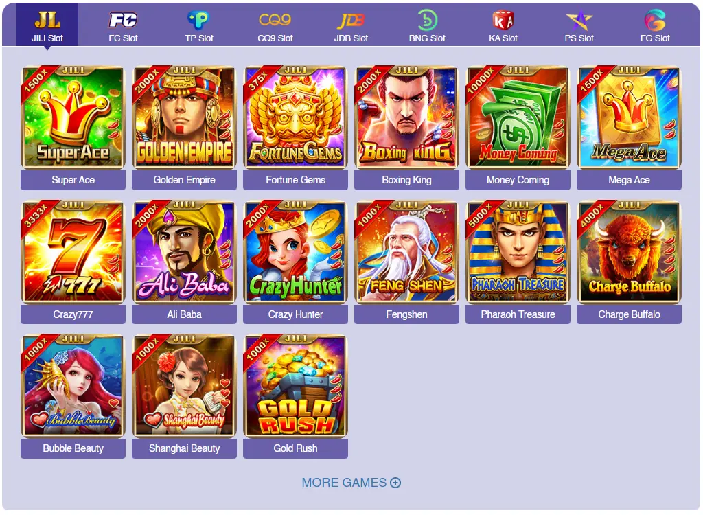 Games Offered at 234WIN