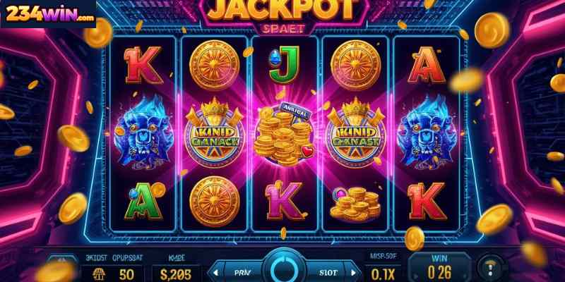 Modern slot interface with jackpot features.